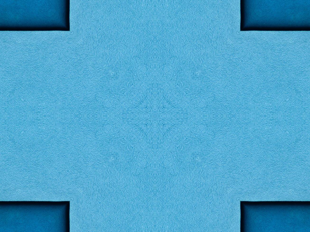 Plain blue kaleidoscope pattern. Abstract background. Free photo. photo