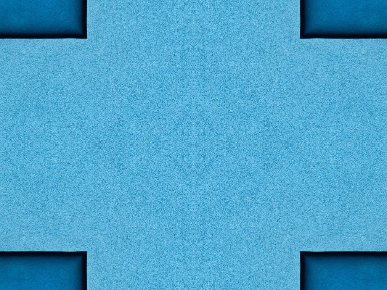 Plain blue kaleidoscope pattern. Abstract background. Free photo. photo