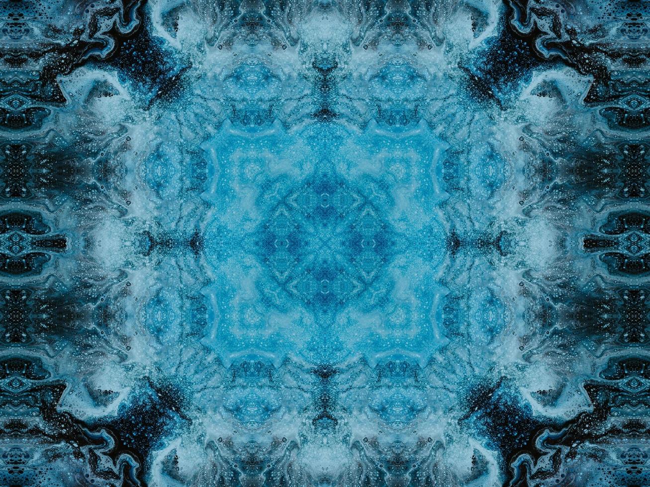Colorful floral reflection kaleidoscope pattern. Abstract background. Free photo. photo