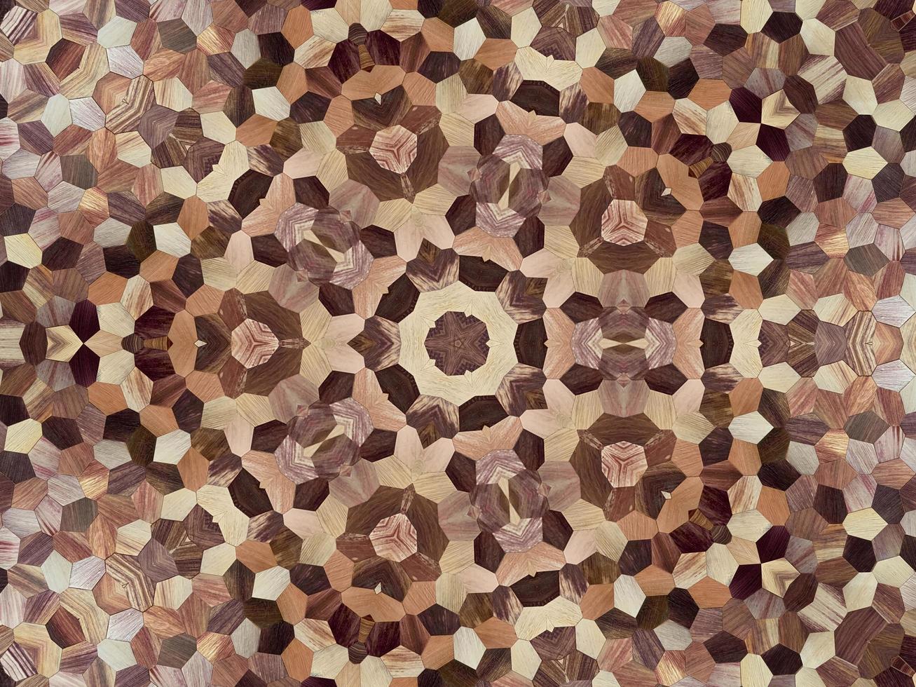 Wood texture abstract background. Kaleidoscope pattern. photo