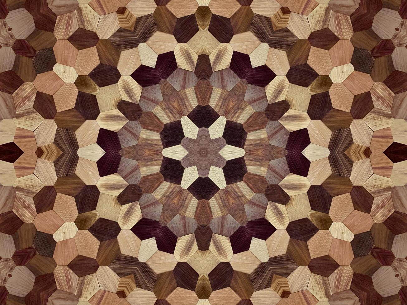Wood texture abstract background. Kaleidoscope pattern. photo