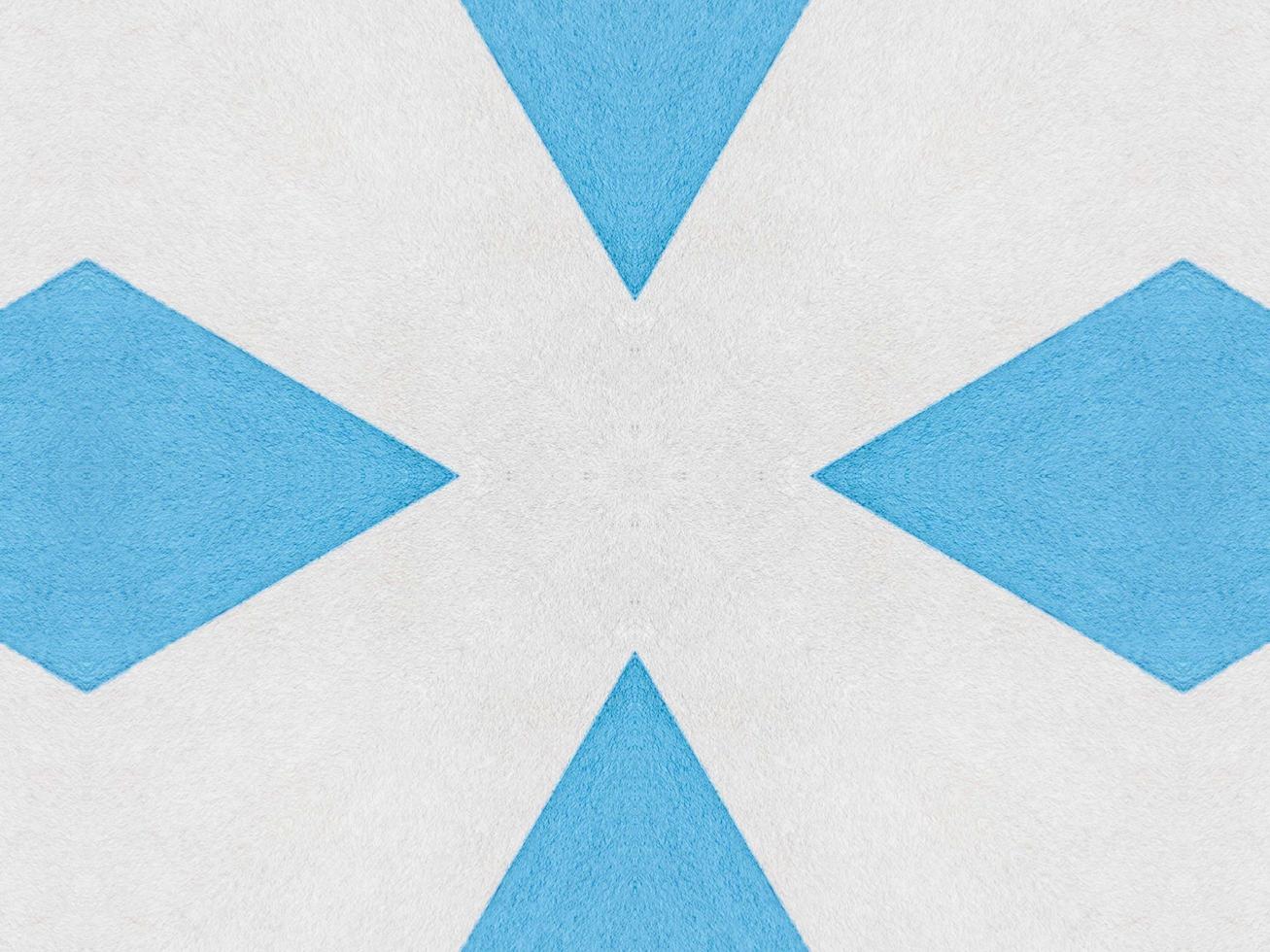 Plain blue kaleidoscope pattern. Abstract background. Free photo. photo