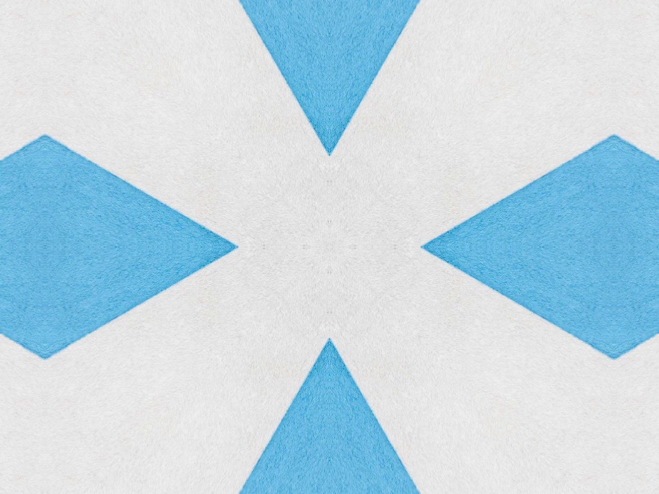 Plain blue kaleidoscope pattern. Abstract background. Free photo. photo