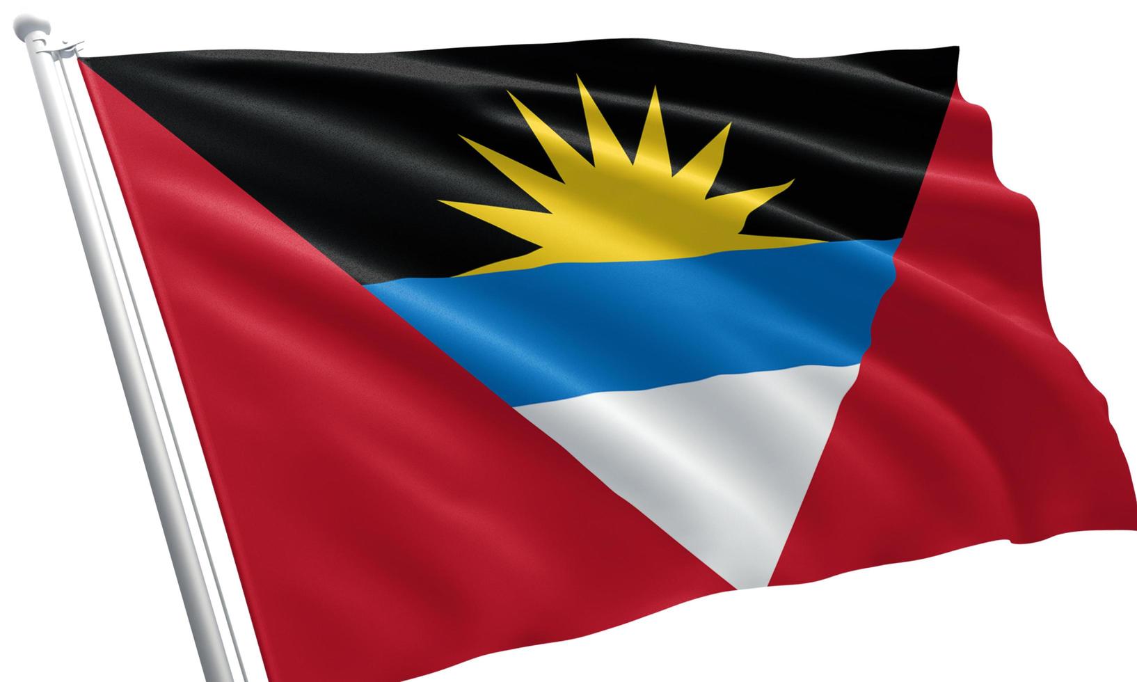 close up waving flag of Antigua and Barbuda photo