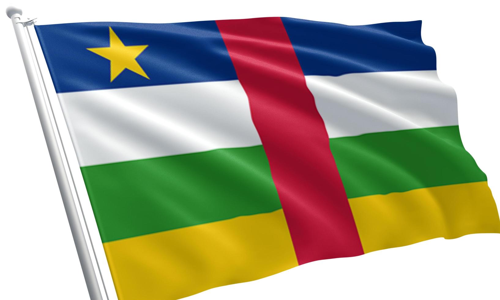 close up waving flag of Central African Republic photo