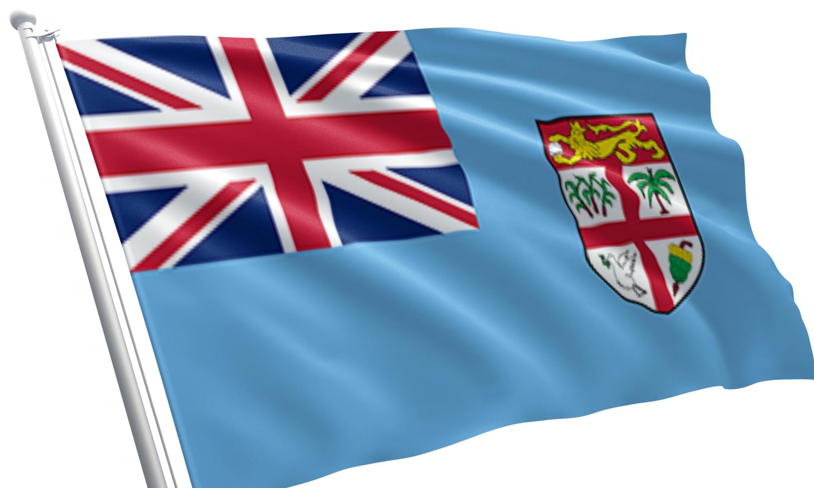 close up waving flag of Fiji photo