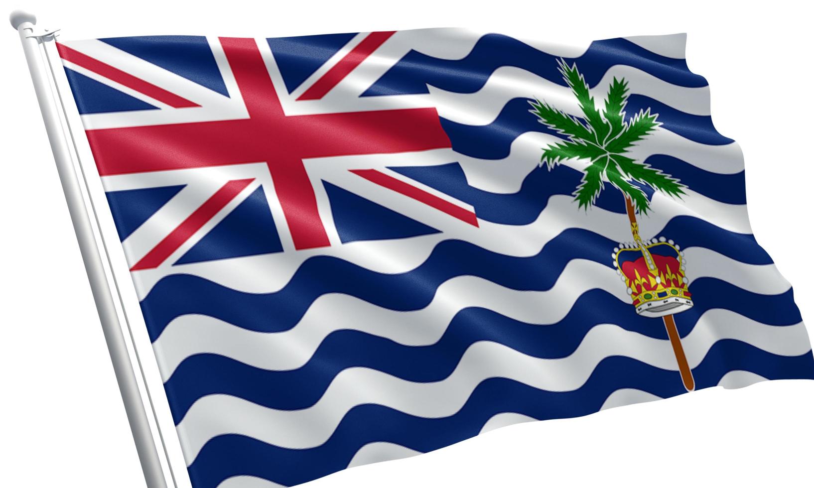 close up waving flag of British Indian Ocean Territory photo