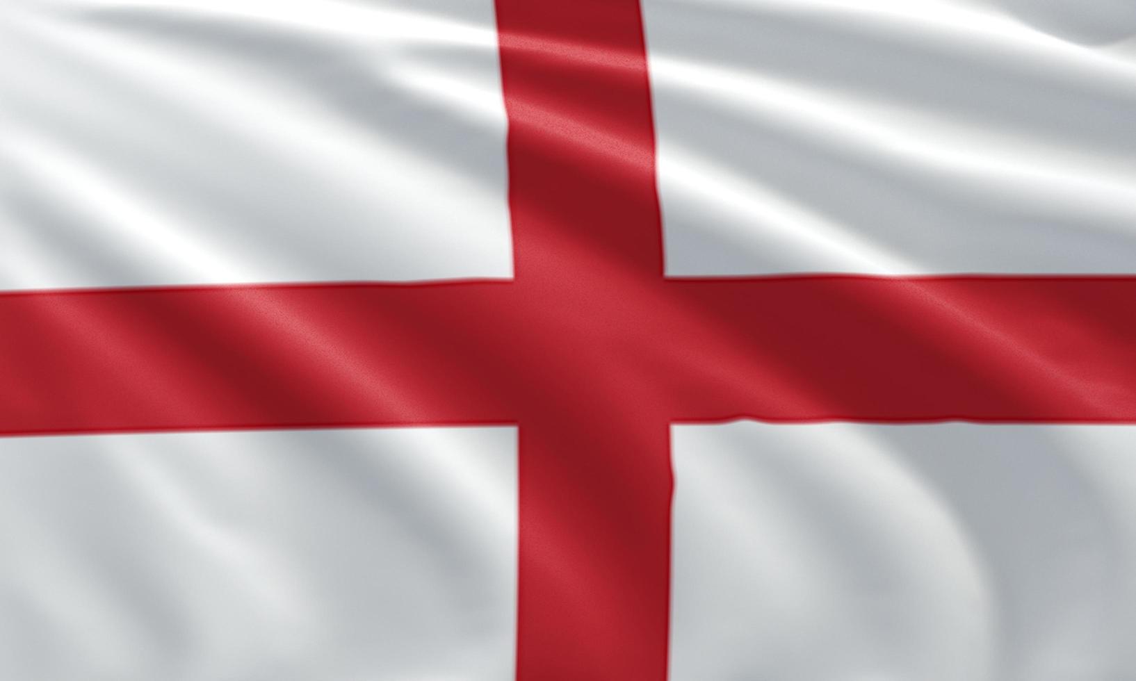 close up waving flag of England photo