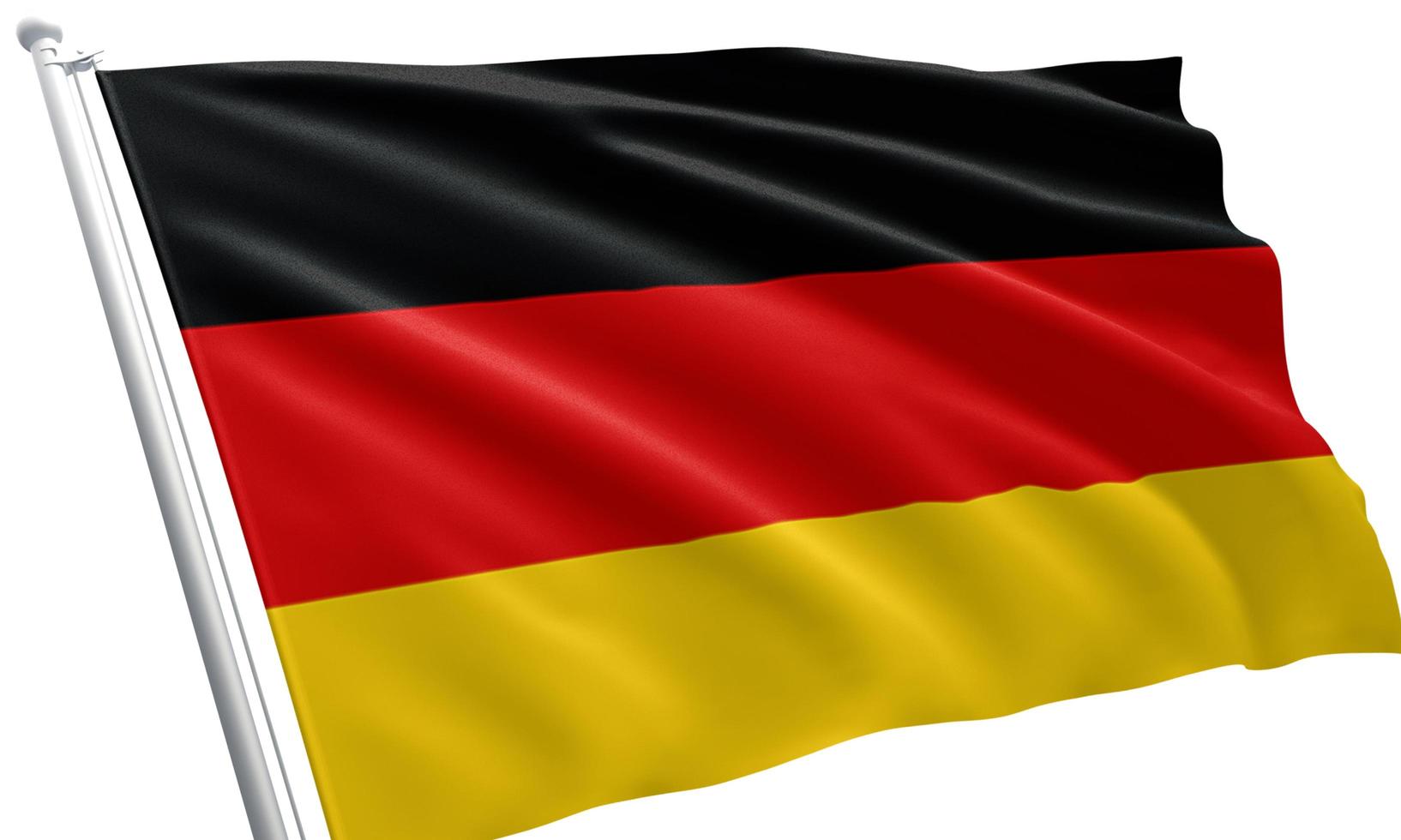 close up waving flag of Germany photo