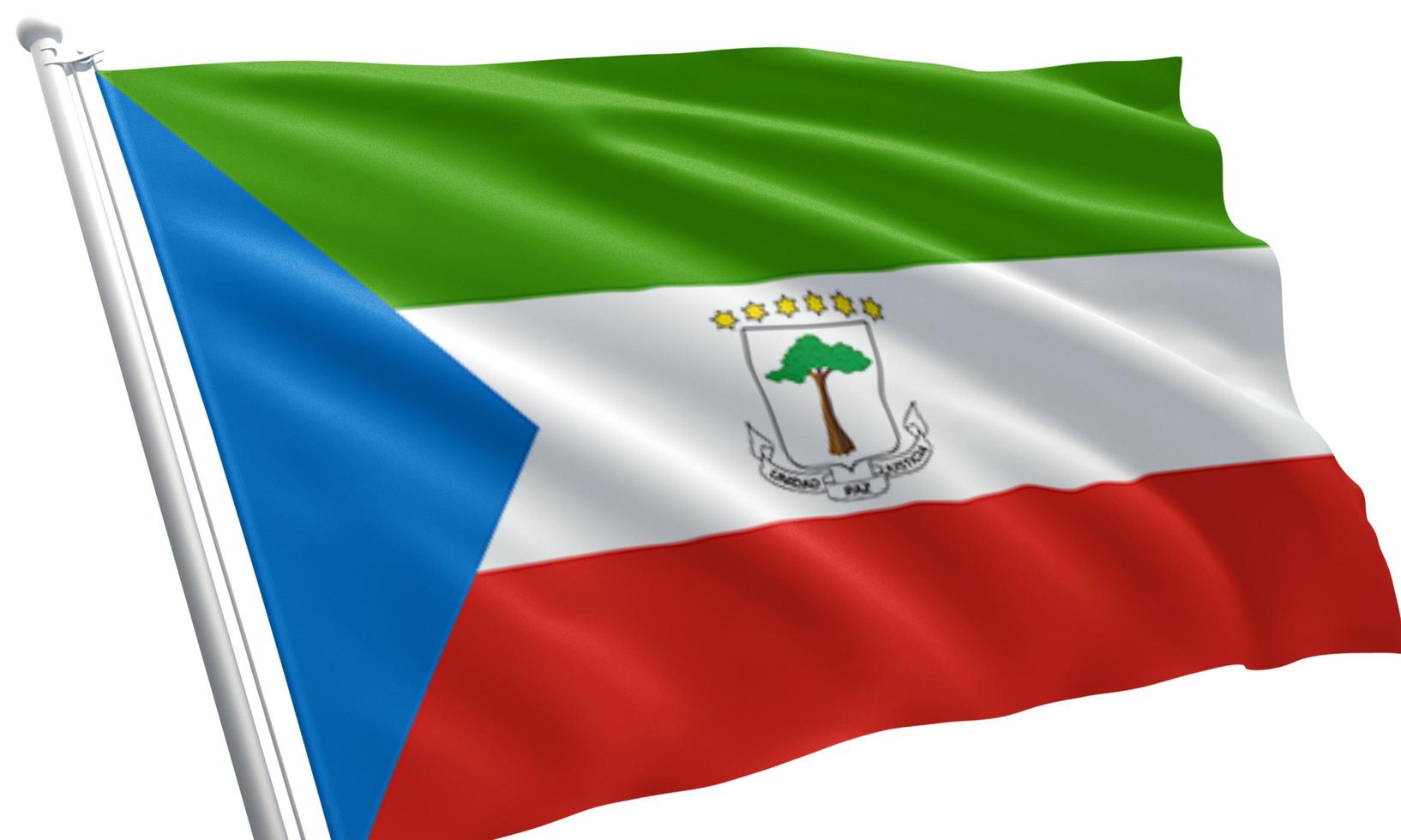 close up waving flag of Equatorial Guinea photo