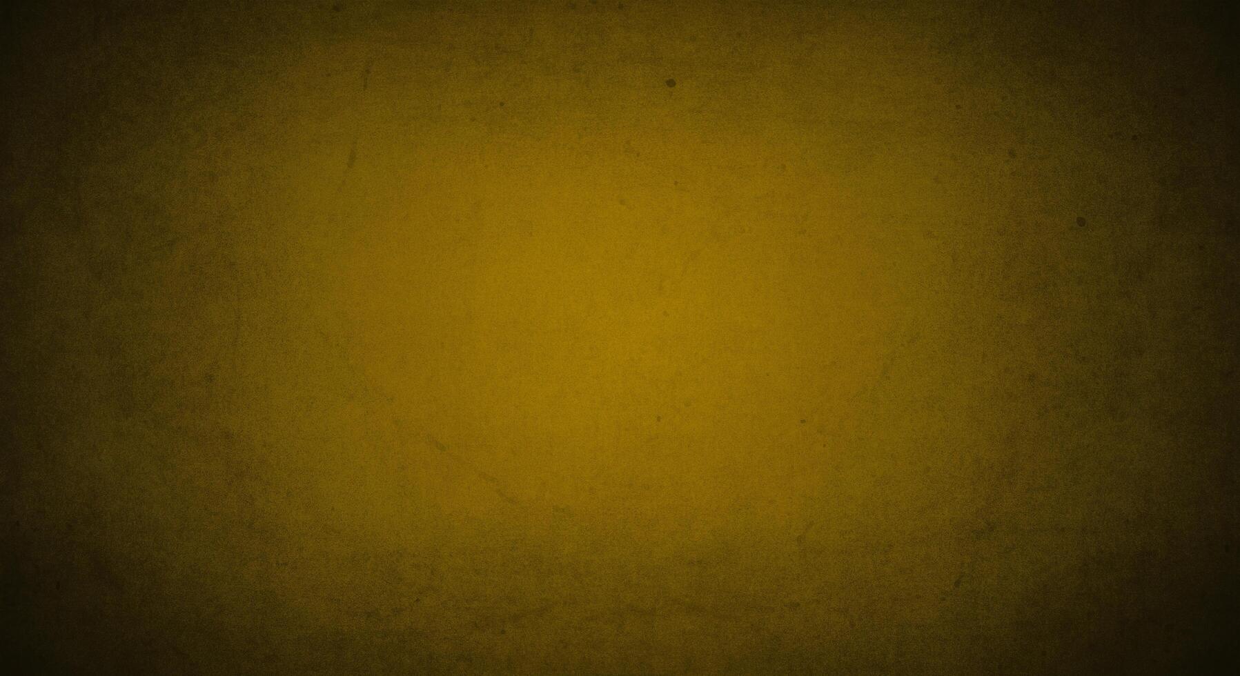 black yellow grunge background with soft lightand dark border, old vintage background photo