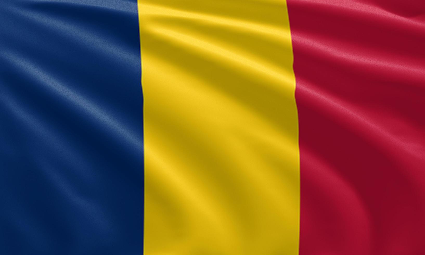 close up waving flag of Chad photo