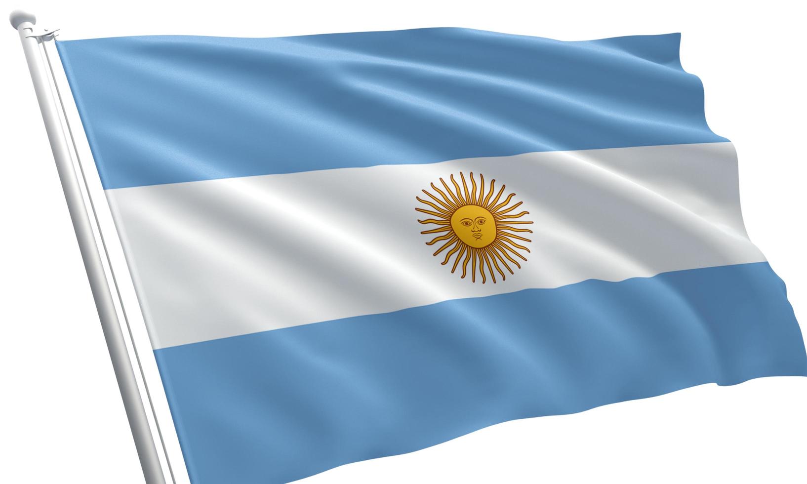close up waving flag of Argentina photo