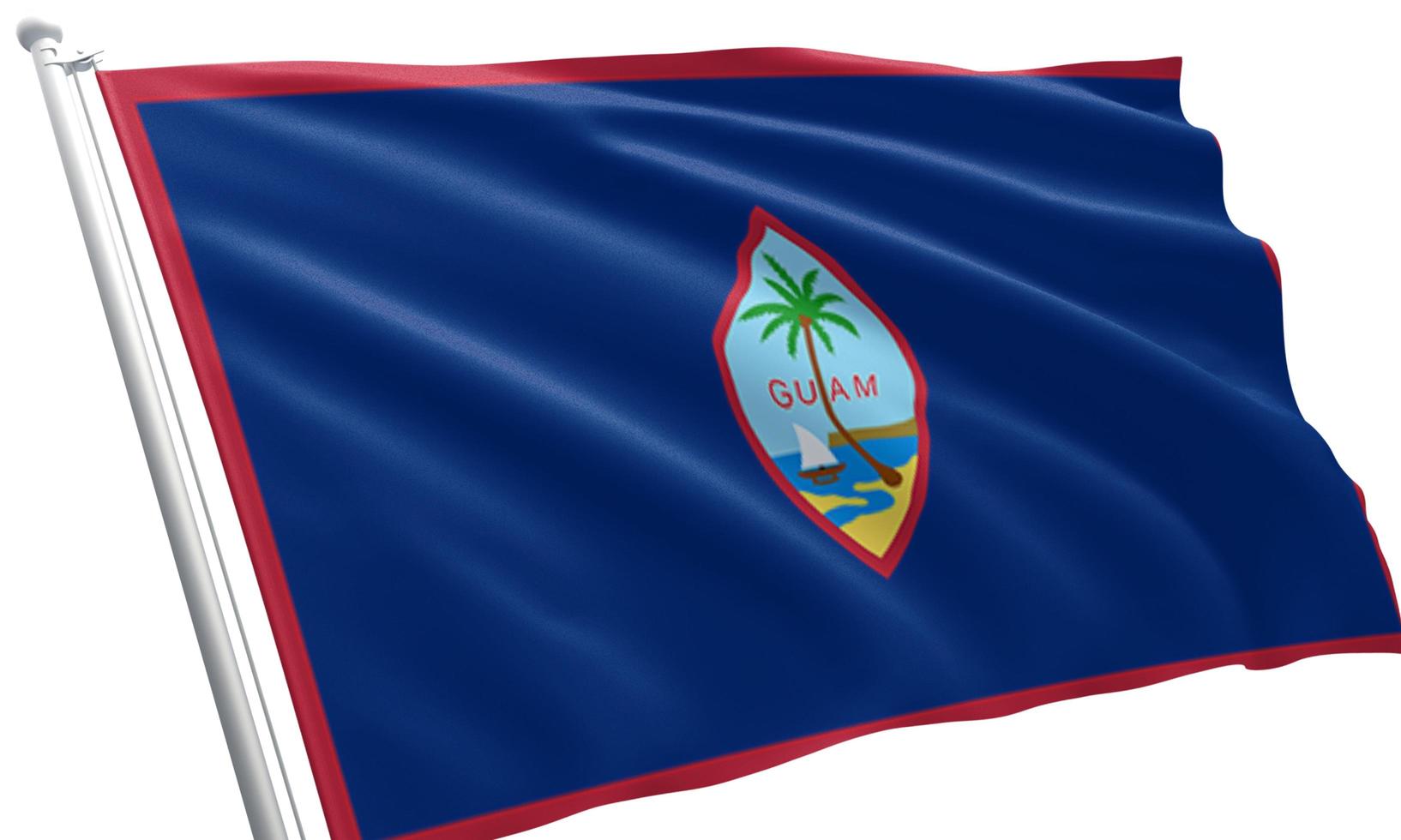 close up waving flag of Guam photo