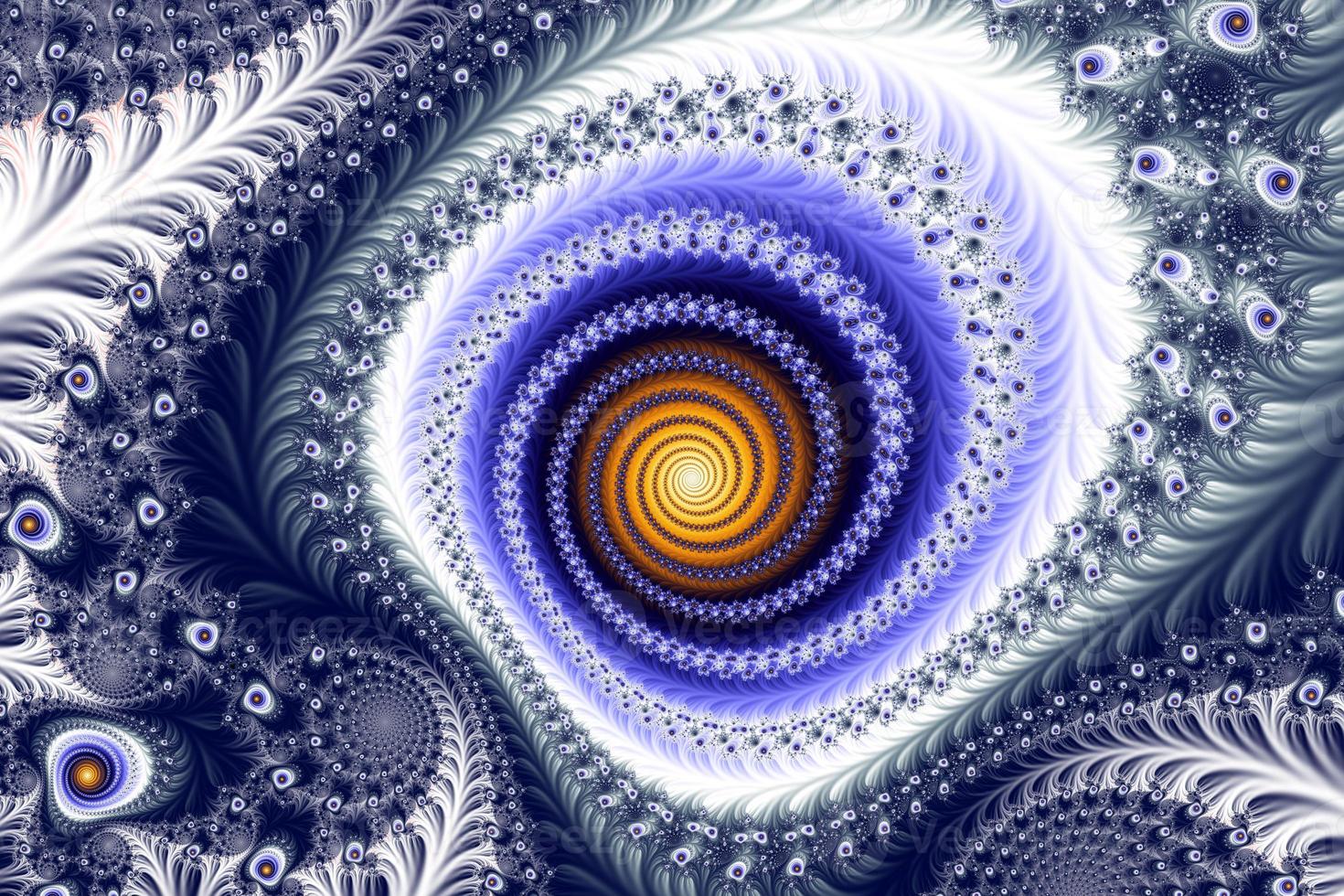 Beautiful zoom into the infinite mathematical mandelbrot set fractal. photo