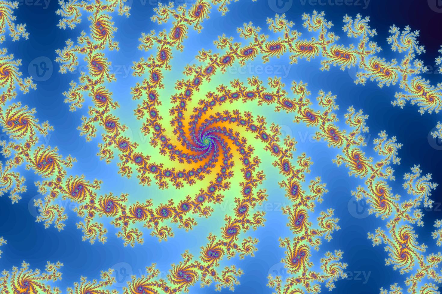 Beautiful zoom into the infinite mathematical mandelbrot set fractal. photo