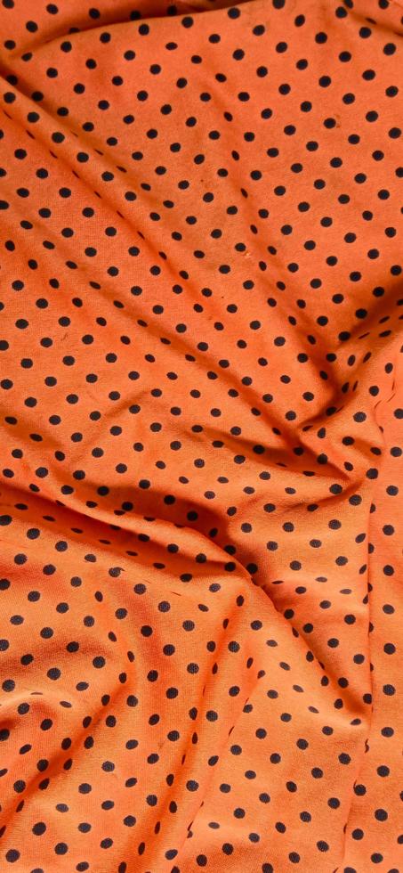 3D wave photo effects created from red orange polka dot pattern fabric