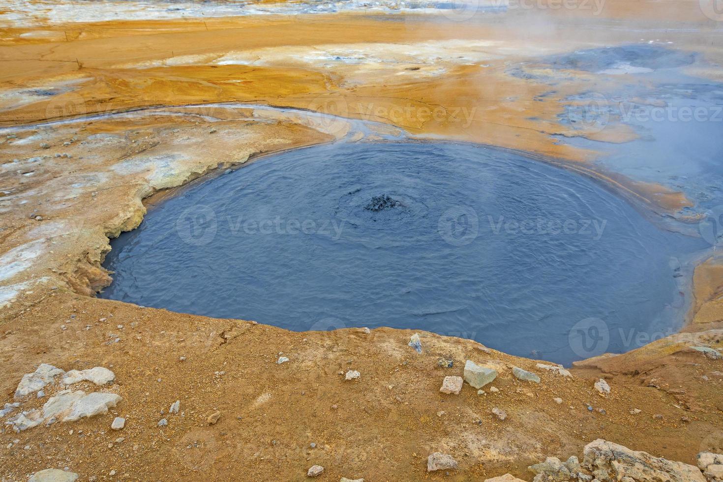 Murky Colorful Hot Spring in a Thermal Area photo