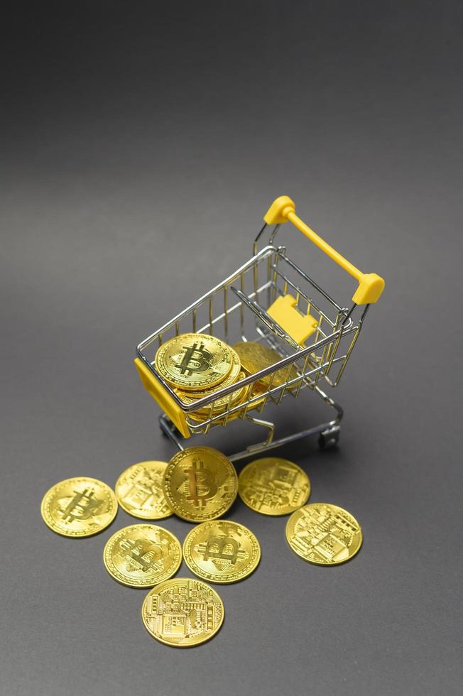 Cryptocurrency bitcoin the future coin,bitcoin mining and Technology global network connections concept photo