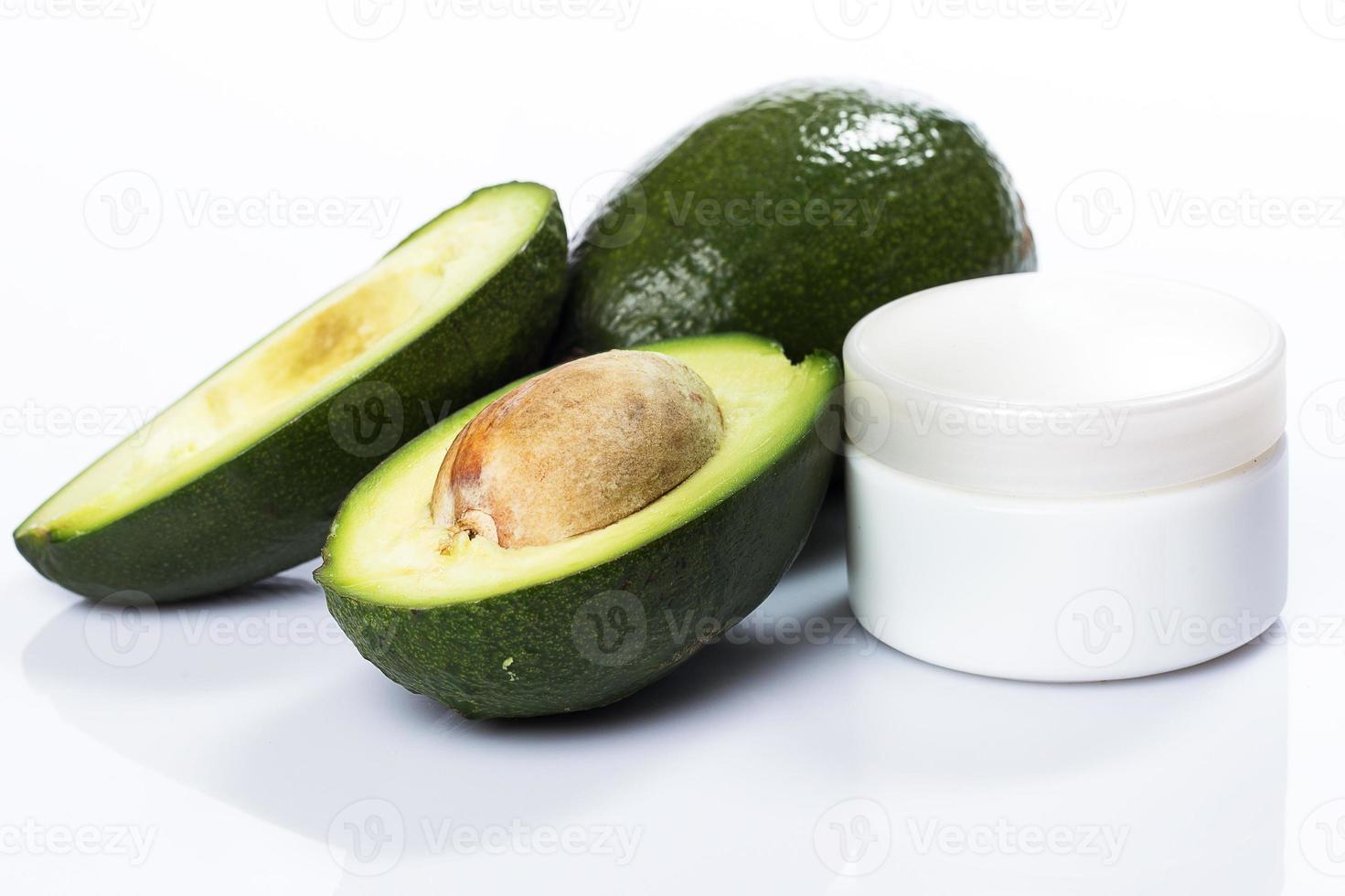 Avocado and moisturizer cream photo