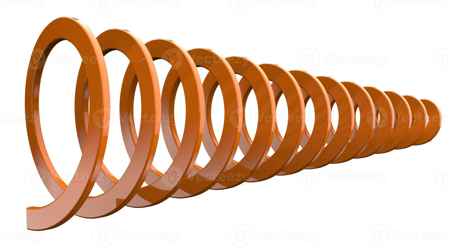 orange helix drawing 3d illustration rendering photo