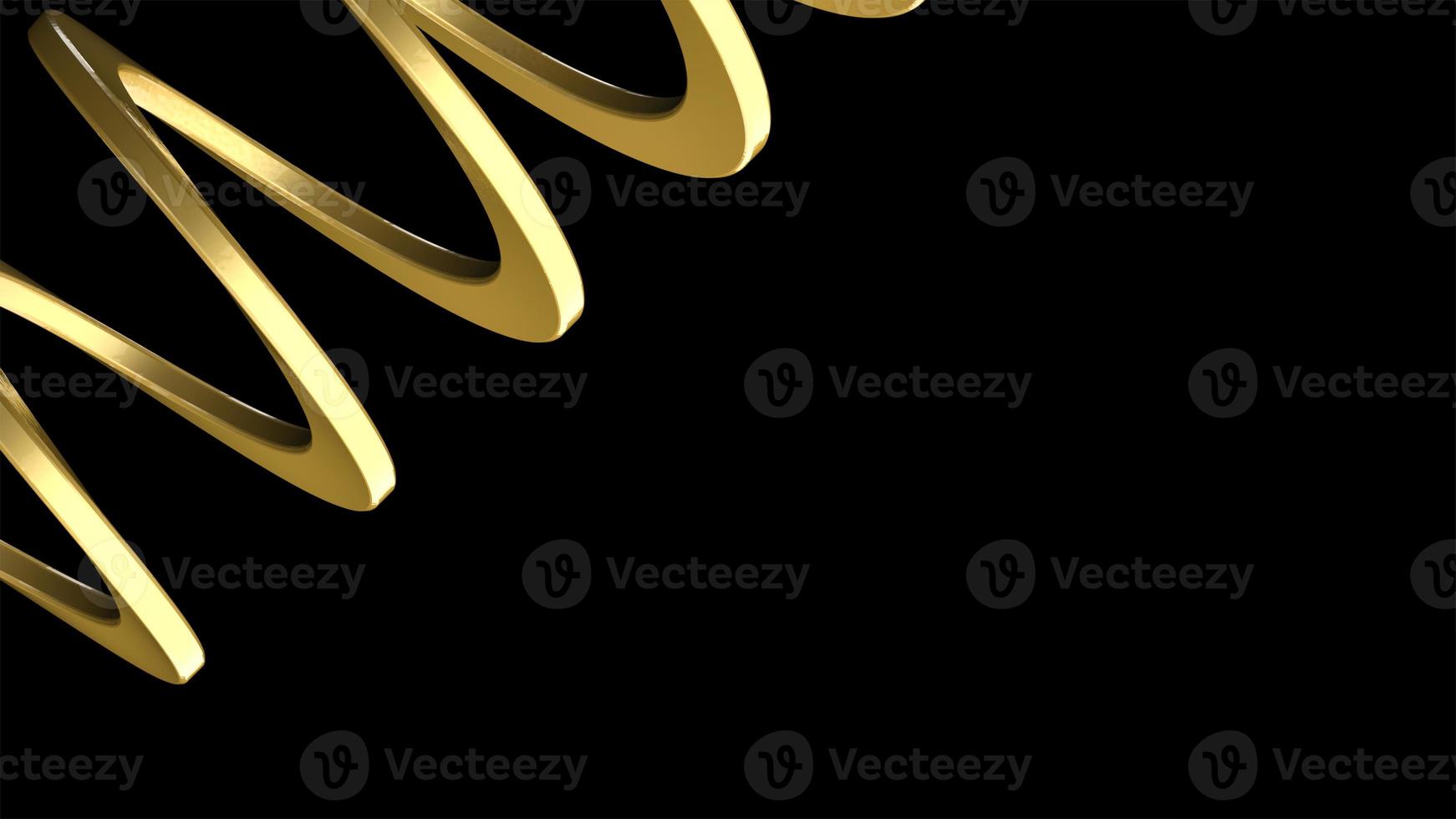 helix isolated DNA yellow gold white background 3d illustration rendering photo