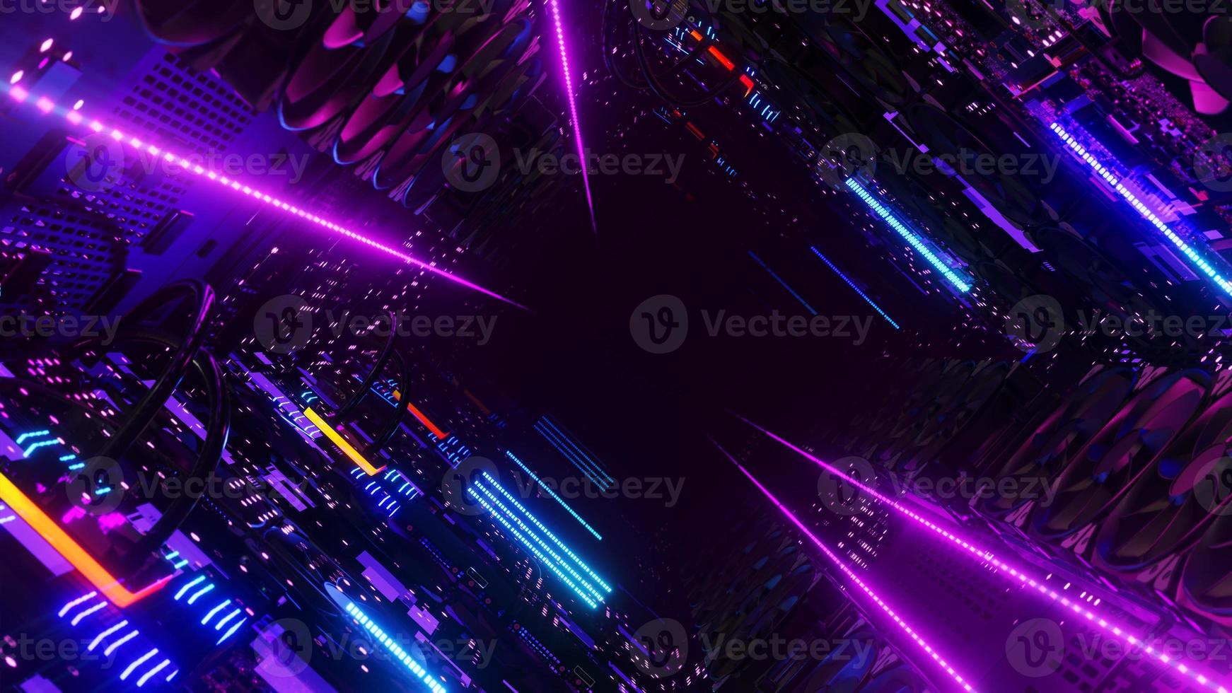 3D illustration Background for advertising and wallpaper in sci fi and technology innovation scene. 3D rendering in decorative concept. photo
