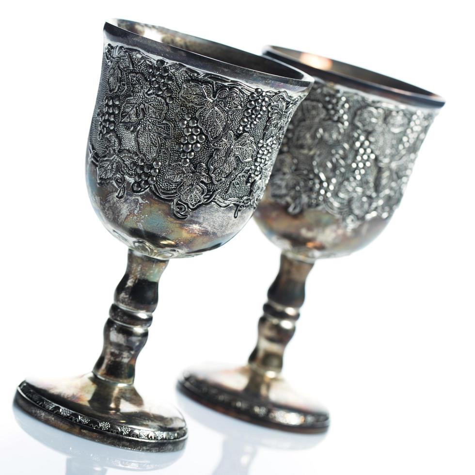 Old wine goblets photo