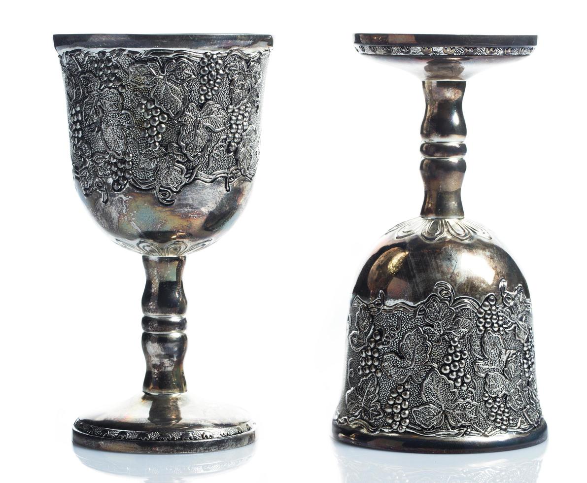 Old wine goblets photo