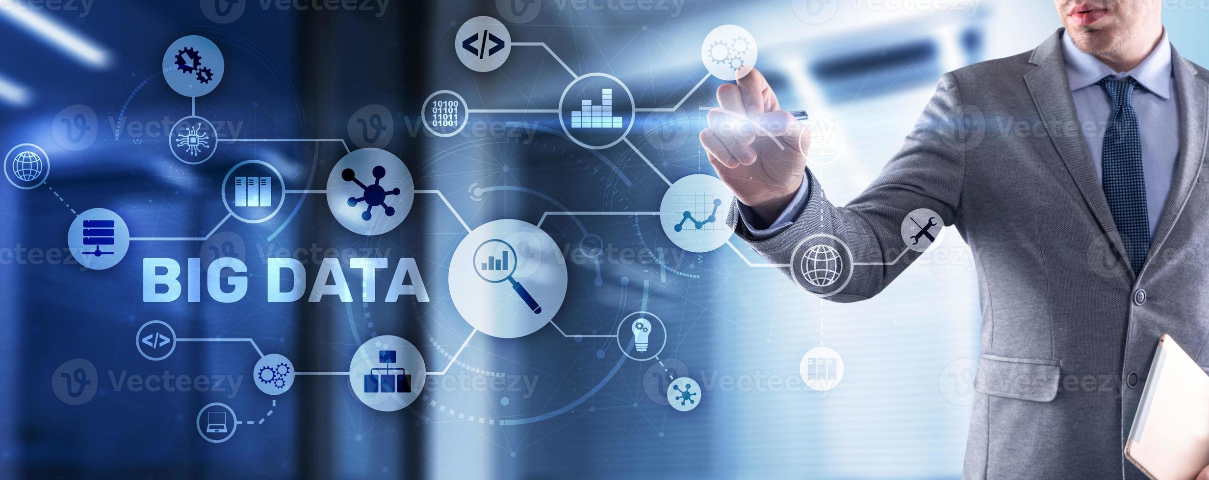 Big data and business intelligence analytics concept photo