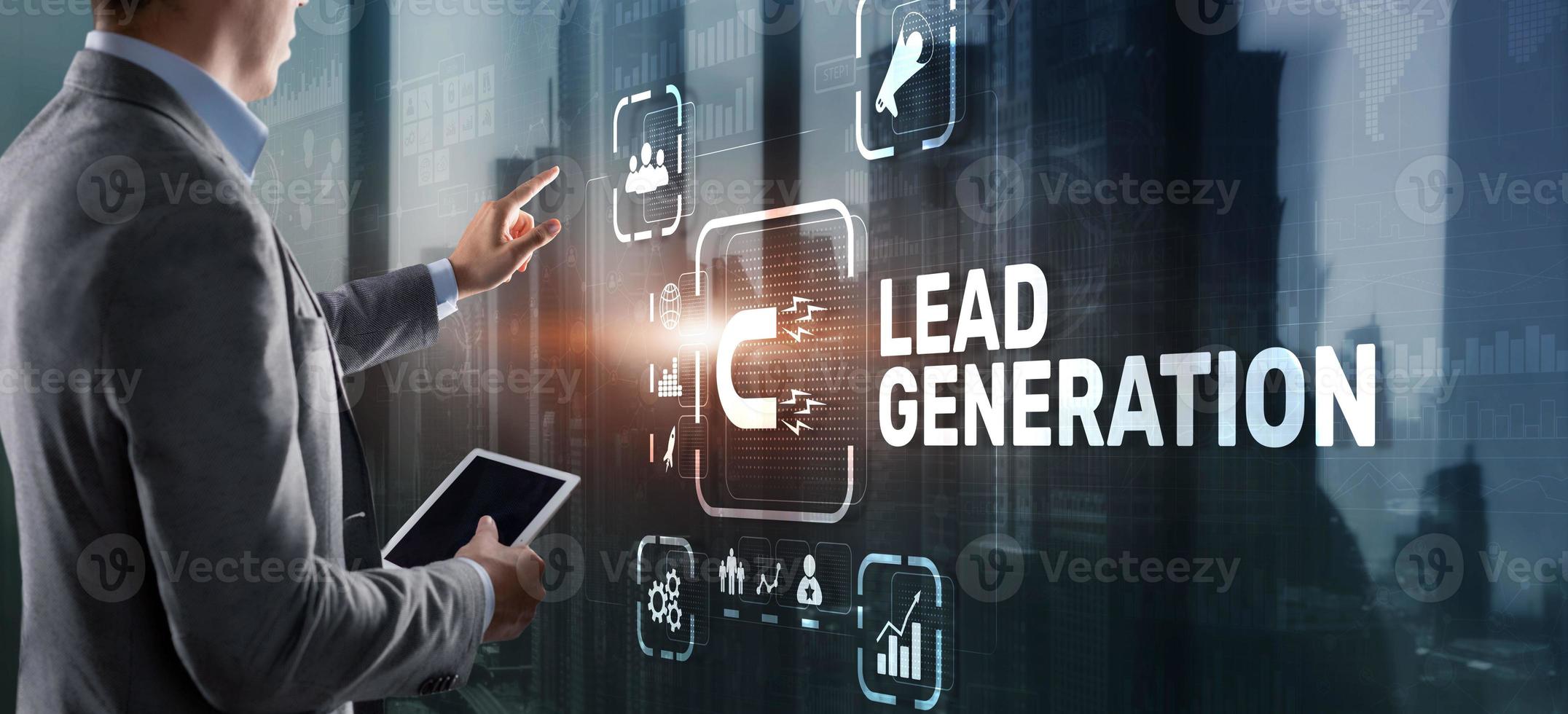 Lead Generation. Finding and identifying customers for your business products or services photo