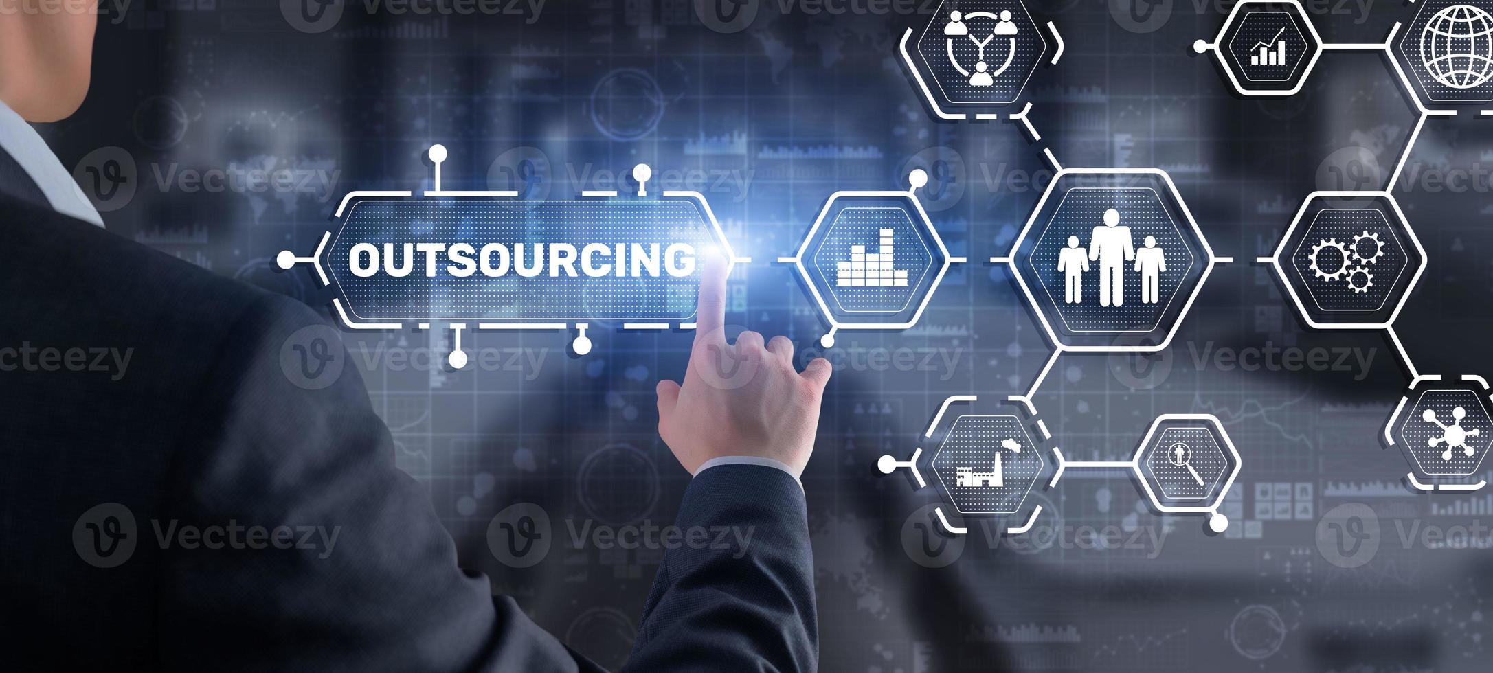 Outsourcing. Human reesources management and recruitment photo