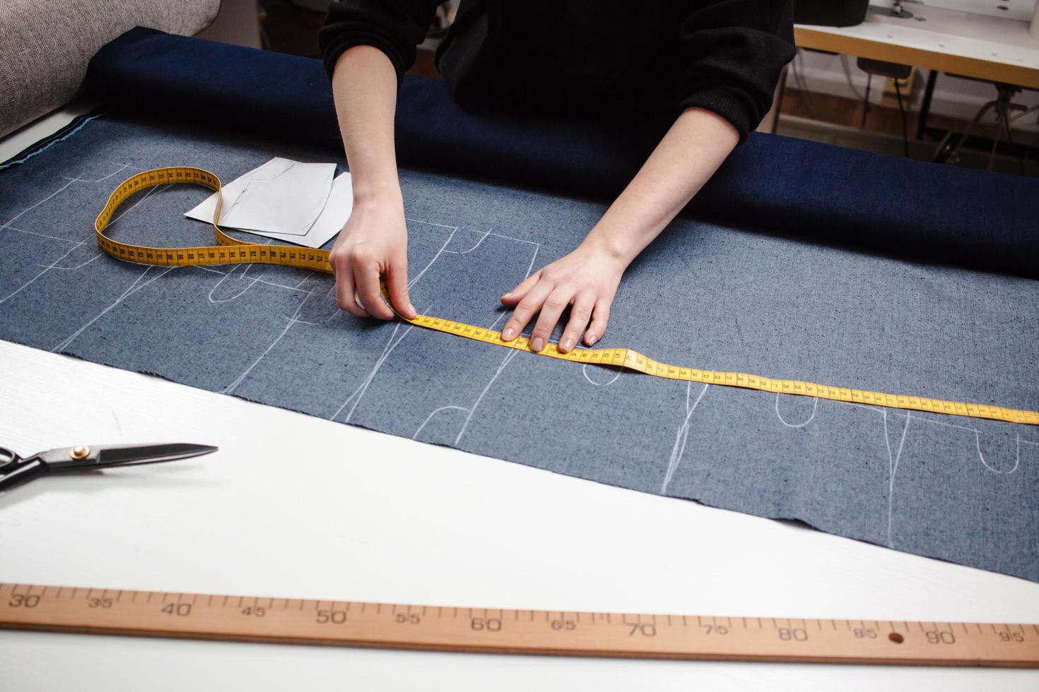 Picture of seamstress workshop and tools photo