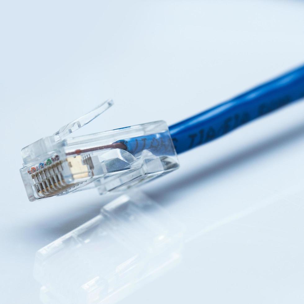 Closeup of Ethernet cable photo