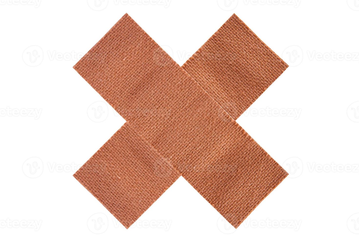 Sticky medical fabric plaster first-aid equipment isolated on white background photo