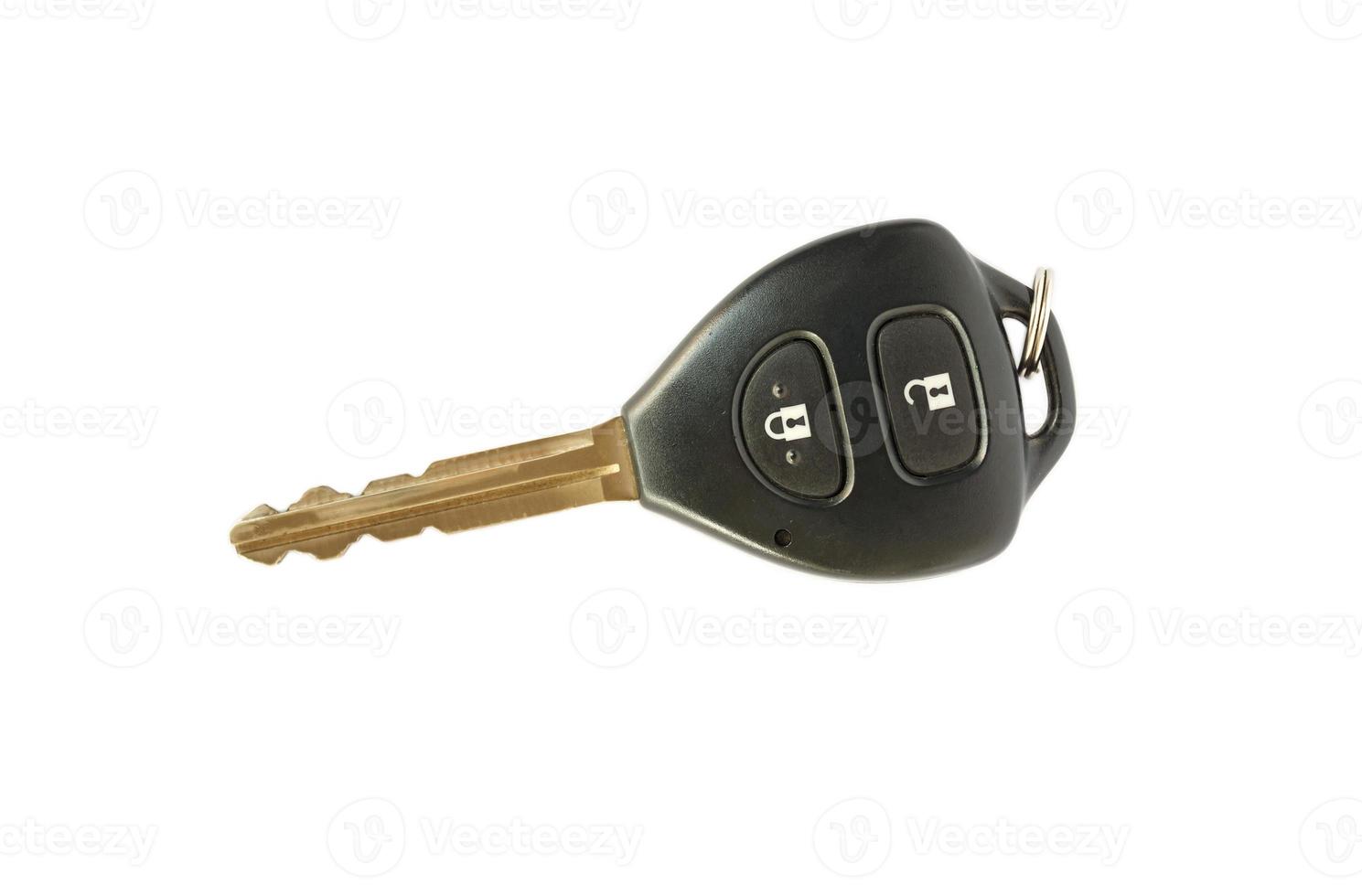 Car key isolated on white background photo