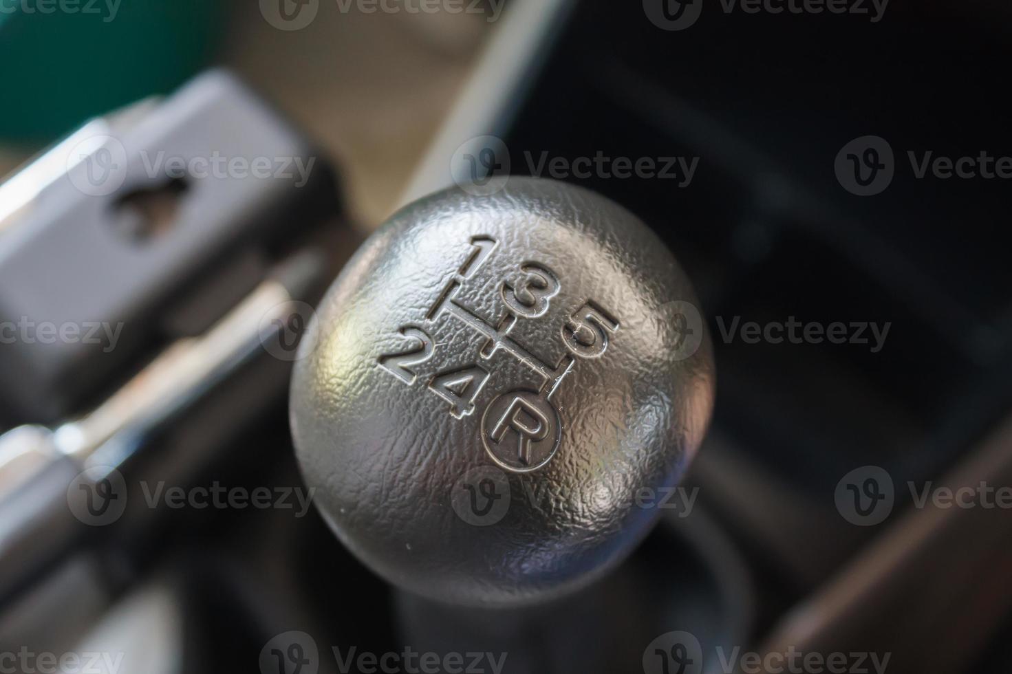 Closeup photo of car interiors, car gear