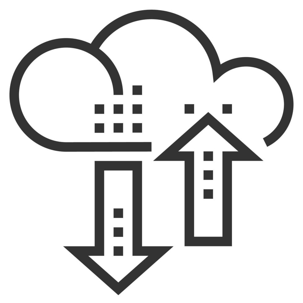 CLOUD Upload Download  ICON vector