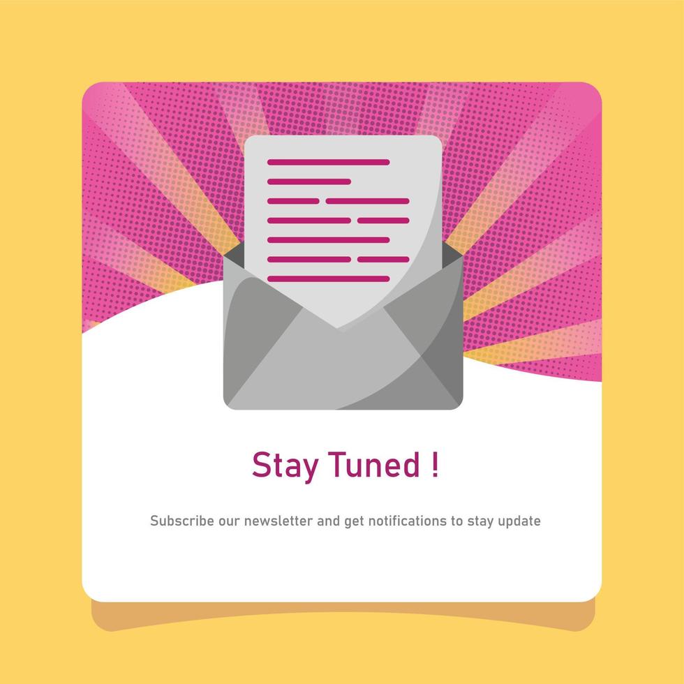 Subscribe Newsletter Concept Free Vector