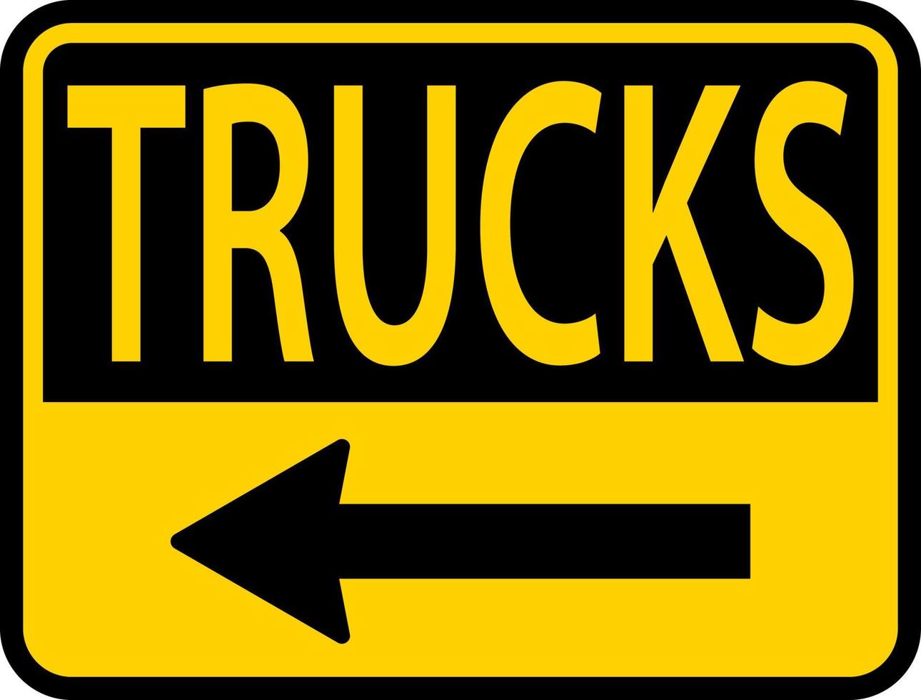 signo de flecha izquierda de camiones sobre fondo blanco vector