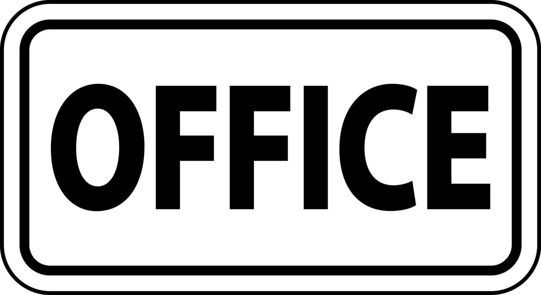 Office Sign On White Background vector