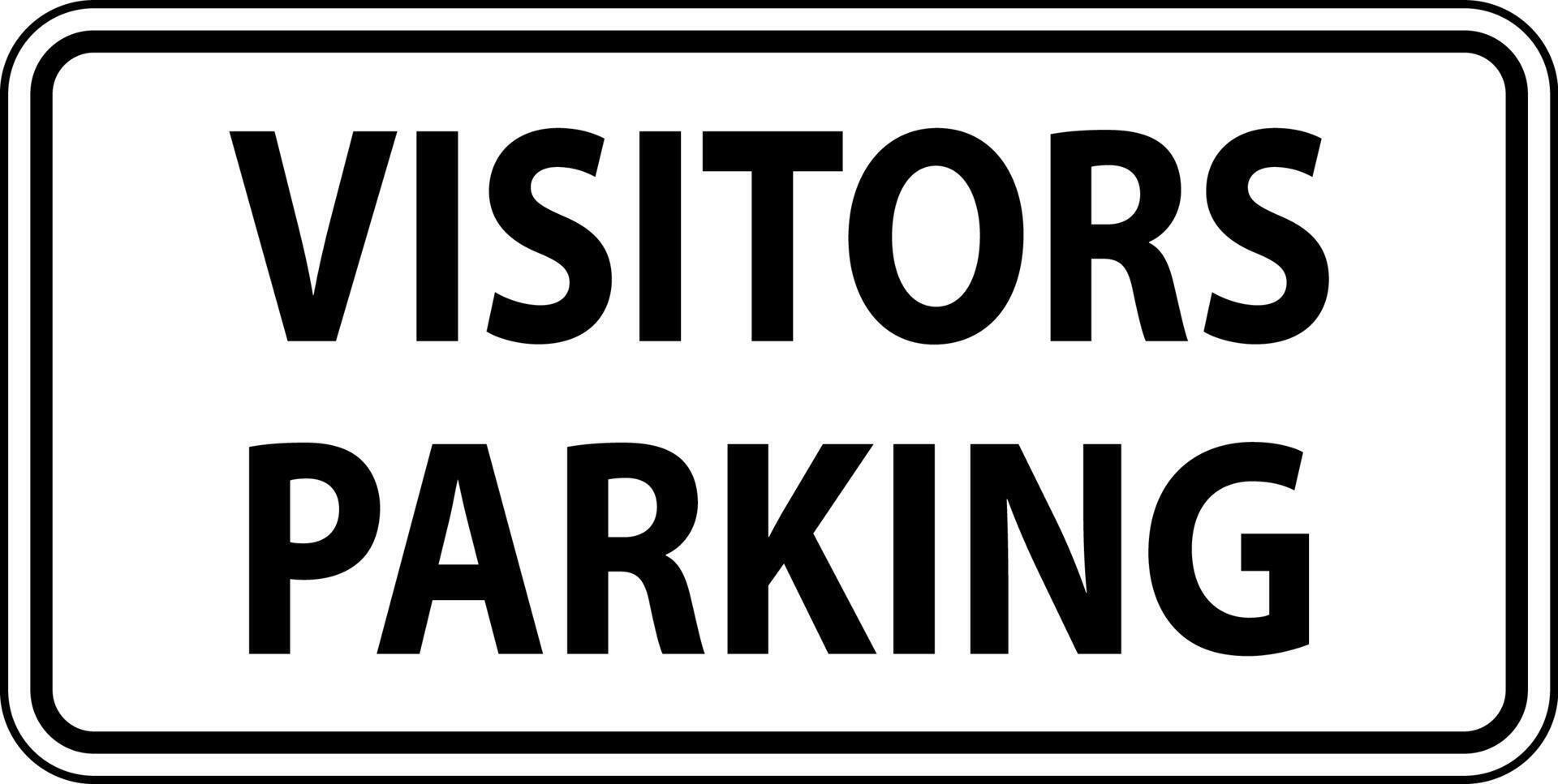 Visitors Parking Sign On White Background vector