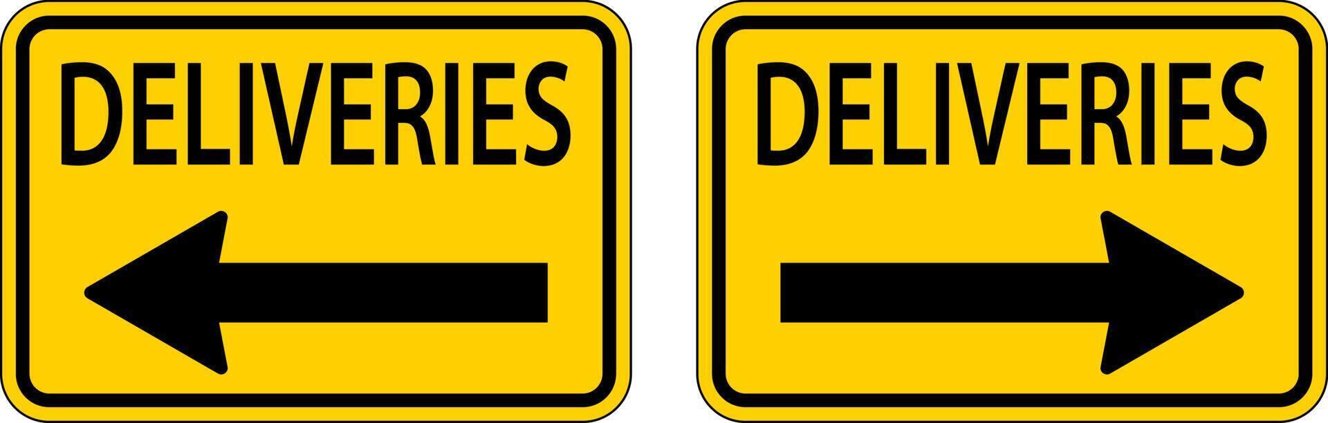Deliveries Left Arrow,Right Arrow Sign On White Background vector