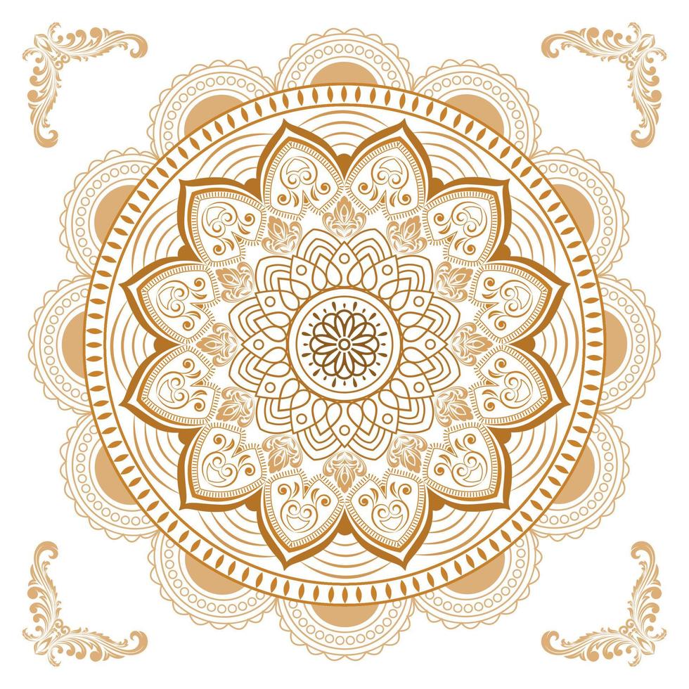 patrón circular de mandala vector