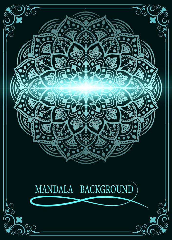 mandala on detonation background vector
