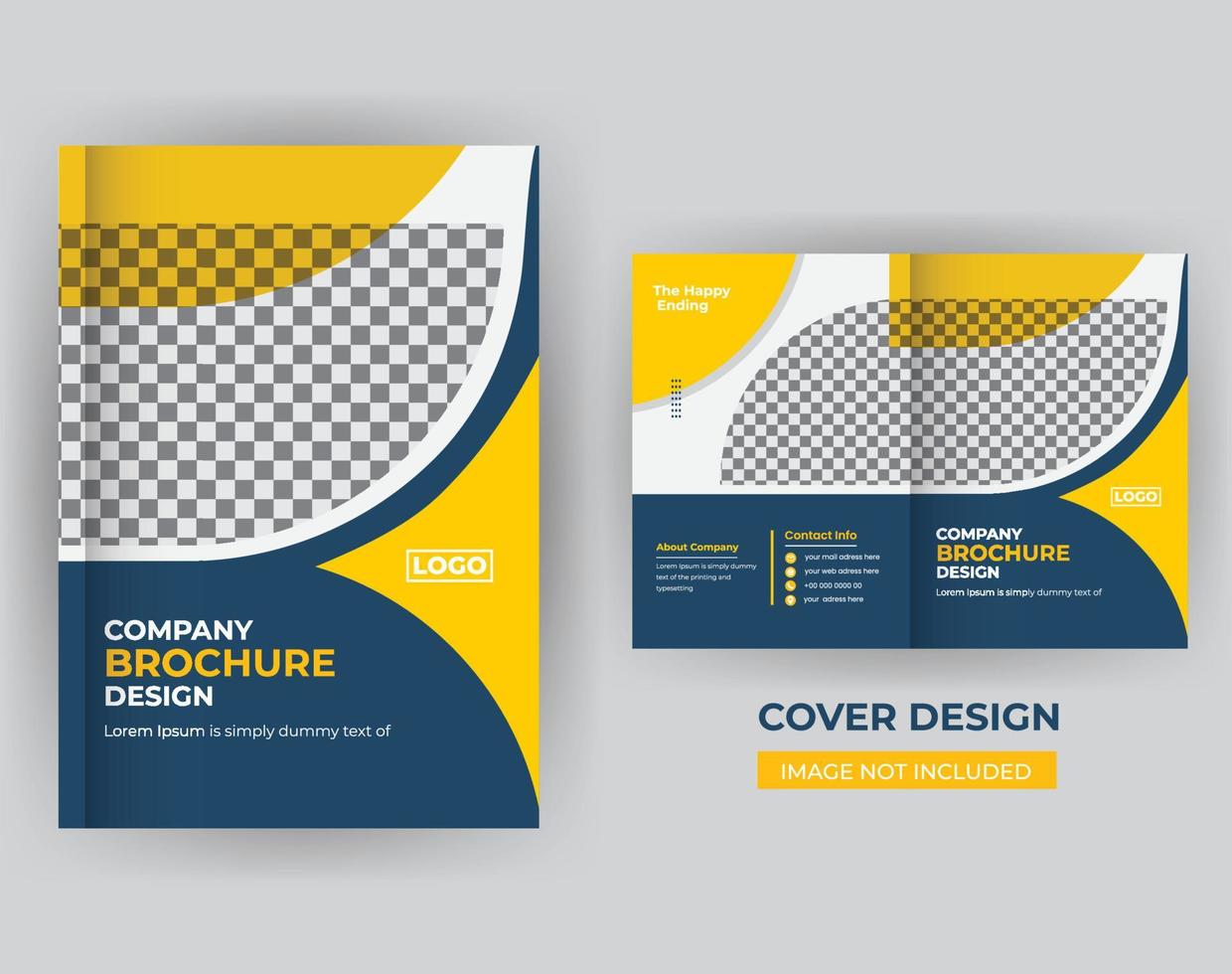 Corporate business brochure book cover design template vector