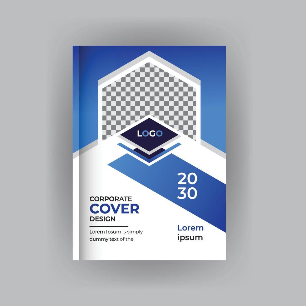 Corporate business brochure book cover design template vector