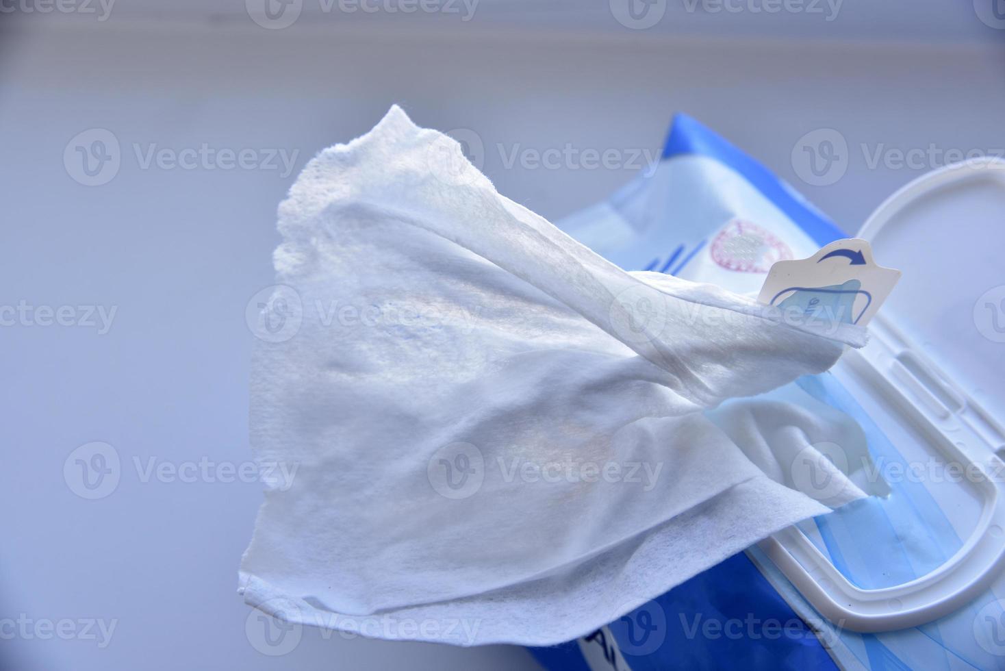 Wet sanitary napkins from the package photo