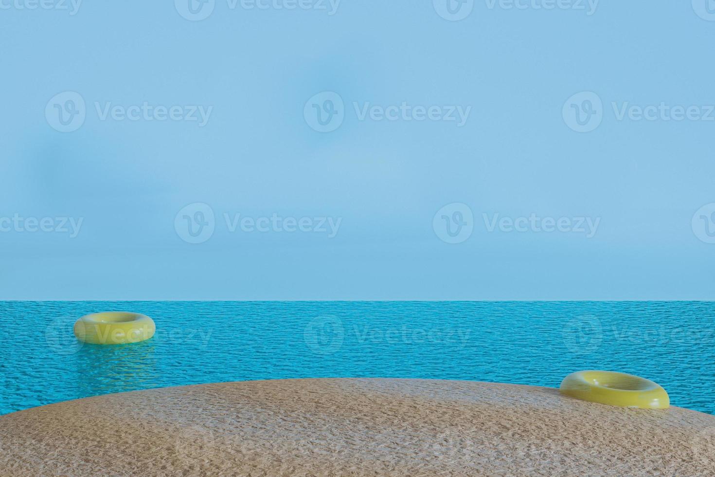 3D rendering scene with podium and abstract background. podium for cosmetic product presentation. photo