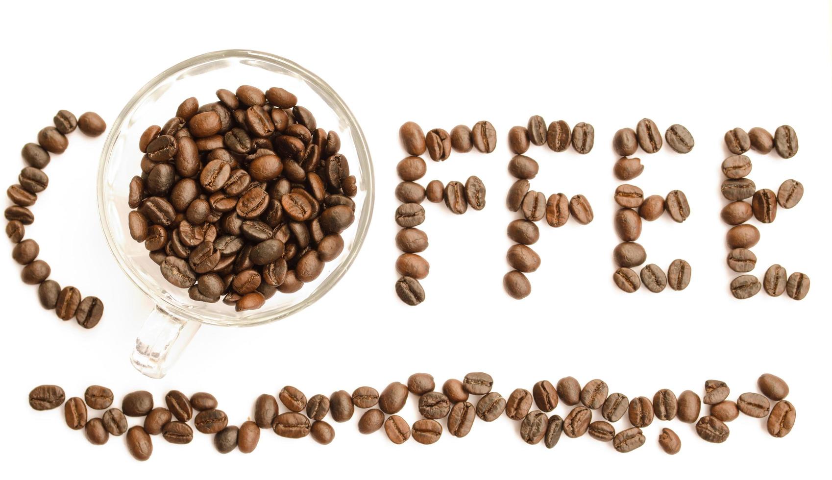 coffee beans  isotation on white background photo